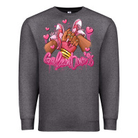 Charcoal Heather galentines afro girl sneakers Premium Sweatshirt - RanaPortraitStore