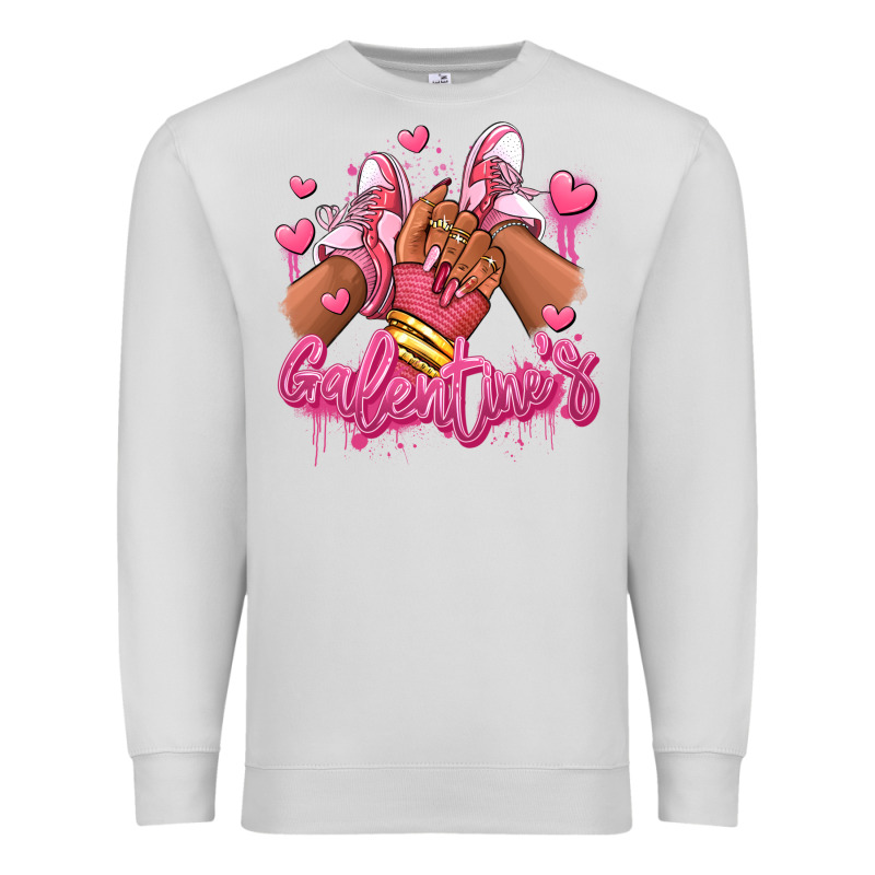 Galentines Afro Girl Sneakers Premium Sweatshirt by RanaPortraitStore | Teevron