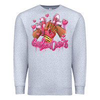 Heather Grey galentines afro girl sneakers Premium Sweatshirt - RanaPortraitStore