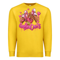 Lemon galentines afro girl sneakers Premium Sweatshirt - RanaPortraitStore