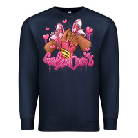 Navy galentines afro girl sneakers Premium Sweatshirt - RanaPortraitStore