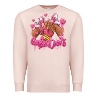 Pale Pink galentines afro girl sneakers Premium Sweatshirt - RanaPortraitStore