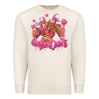 Sandshell galentines afro girl sneakers Premium Sweatshirt - RanaPortraitStore