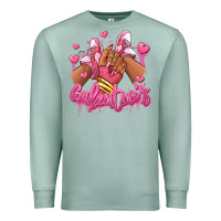 Seafoam galentines afro girl sneakers Premium Sweatshirt - RanaPortraitStore
