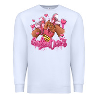 White galentines afro girl sneakers Premium Sweatshirt - RanaPortraitStore