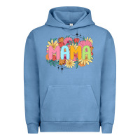 Pigment Pebble Blue floral mama Urban Hoodie - JahusDesignShop
