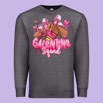 Premium Sweatshirt galentine squad afro girl sneakers