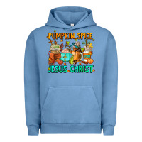 Pigment Pebble Blue pumpkin spıce jesus christ coffee cups Urban Hoodie - AdoDesignShop