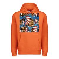 Carrot 4th of july indian headdress seamless pattern Premium Hoodie - HRA Design Shop