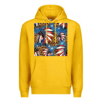 Lemon 4th of july indian headdress seamless pattern Premium Hoodie - HRA Design Shop