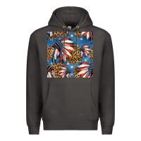 Smoke 4th of july indian headdress seamless pattern Premium Hoodie - HRA Design Shop