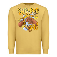 Antique Gold yellow sneaker girl afro woman Premium Sweatshirt - RanaPortraitStore