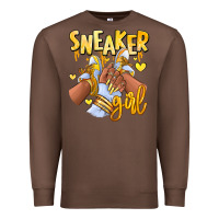Chestnut yellow sneaker girl afro woman Premium Sweatshirt - RanaPortraitStore
