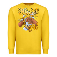 Lemon yellow sneaker girl afro woman Premium Sweatshirt - RanaPortraitStore