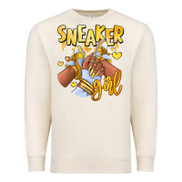 Sandshell yellow sneaker girl afro woman Premium Sweatshirt - RanaPortraitStore