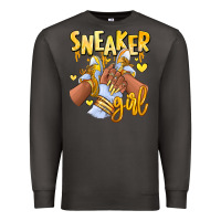 Smoke yellow sneaker girl afro woman Premium Sweatshirt - RanaPortraitStore