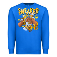 True Royal yellow sneaker girl afro woman Premium Sweatshirt - RanaPortraitStore