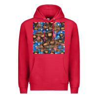 Cardinal 4th of juky veteran boots seamless pattern Premium Hoodie - HRA Design Shop