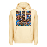 Pina Colada 4th of juky veteran boots seamless pattern Premium Hoodie - HRA Design Shop