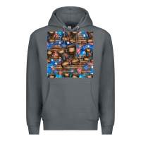 Rock 4th of juky veteran boots seamless pattern Premium Hoodie - HRA Design Shop