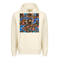 Sandshell 4th of juky veteran boots seamless pattern Premium Hoodie - HRA Design Shop