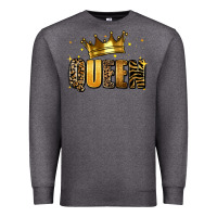 Charcoal Heather queen glitter Premium Sweatshirt - RanaPortraitStore