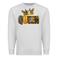 Dove Grey queen glitter Premium Sweatshirt - RanaPortraitStore