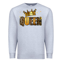 Heather Grey queen glitter Premium Sweatshirt - RanaPortraitStore