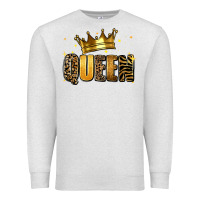 Oatmeal Heather queen glitter Premium Sweatshirt - RanaPortraitStore