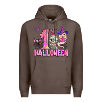 Coffee my first pink halloween Premium Hoodie - AdoDesignShop