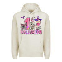 Oatmeal Heather my first pink halloween Premium Hoodie - AdoDesignShop
