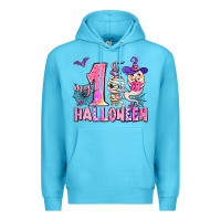 Ocean Blue my first pink halloween Premium Hoodie - AdoDesignShop