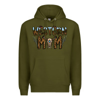Army Green western mom Premium Hoodie - CowhideDigitalArt