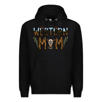 Black western mom Premium Hoodie - CowhideDigitalArt
