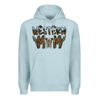 Blue Mist western mom Premium Hoodie - CowhideDigitalArt