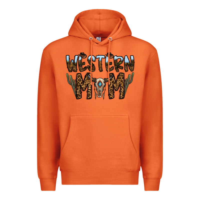 Western Mom Premium Hoodie by CowhideDigitalArt | Teevron