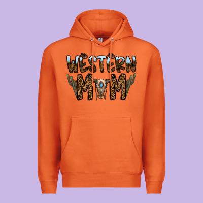 Western Mom Premium Hoodie Designed By Cowhidedigitalart