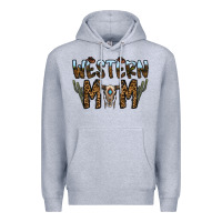 Heather Grey western mom Premium Hoodie - CowhideDigitalArt