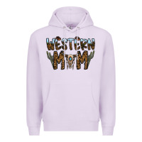 Lilac western mom Premium Hoodie - CowhideDigitalArt