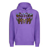 Purple western mom Premium Hoodie - CowhideDigitalArt