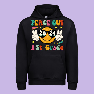 Peace Out 2024 1st Grade Urban Hoodie Designed By Jahusdesignshop