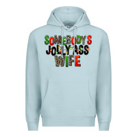 Blue Mist Somebody's Jolly Ass Wife Premium Hoodie - FaDigitalArtStudio
