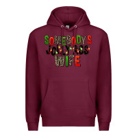 Burgundy Somebody's Jolly Ass Wife Premium Hoodie - FaDigitalArtStudio
