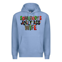 Colony Blue Somebody's Jolly Ass Wife Premium Hoodie - FaDigitalArtStudio