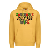Mustard Somebody's Jolly Ass Wife Premium Hoodie - FaDigitalArtStudio