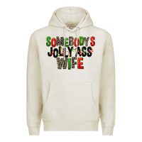 Oatmeal Heather Somebody's Jolly Ass Wife Premium Hoodie - FaDigitalArtStudio