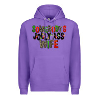 Purple Somebody's Jolly Ass Wife Premium Hoodie - FaDigitalArtStudio
