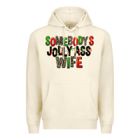 Sandshell Somebody's Jolly Ass Wife Premium Hoodie - FaDigitalArtStudio