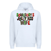 White Somebody's Jolly Ass Wife Premium Hoodie - FaDigitalArtStudio