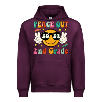 Mauve Wine peace out 2024 2nd grade Urban Hoodie - JahusDesignShop
